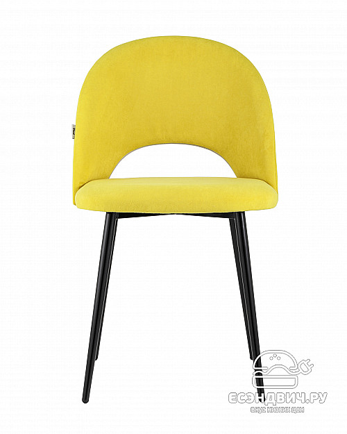 Стул "Ханна" (Велюр Желтый матовый/Металл Черный)/SG/Sf
