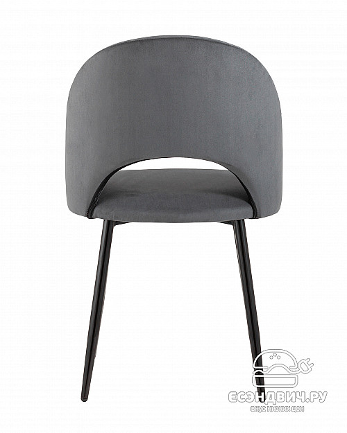Стул "Ханна" (Велюр Темно-серый/Металл Черный)/SG/Sf