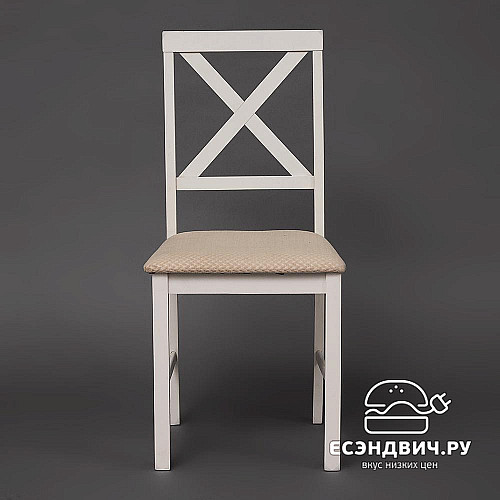 Обеденная группа "Виго" (Дерево цвет Слоновая кость/МДФ/Ткань Кремовая) Tch/12891