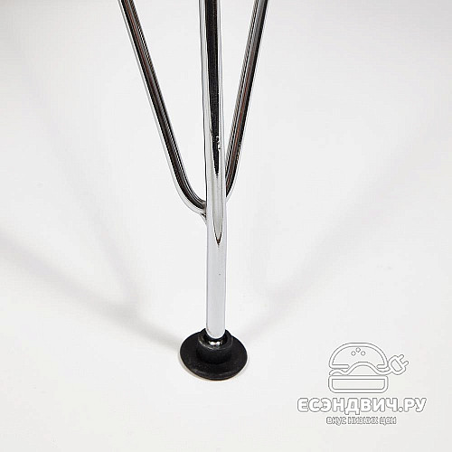 Стул iron "Дэнвер" (Пластик Серый/Экокожа Серая/Металл Хром) Tch/13649