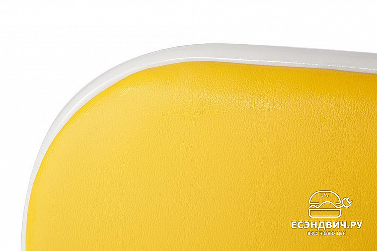 Стул складной "Фолд" (Экокожа Желтая/Металл Белый) Tch/11728