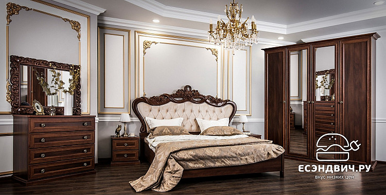 Зеркало decore "Таис" (МДФ) (Орех караваджо/Патина/Лак) UgAf