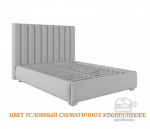 Кровать 140 мягк. Vitorio (Велюр Opera Stone (AT)