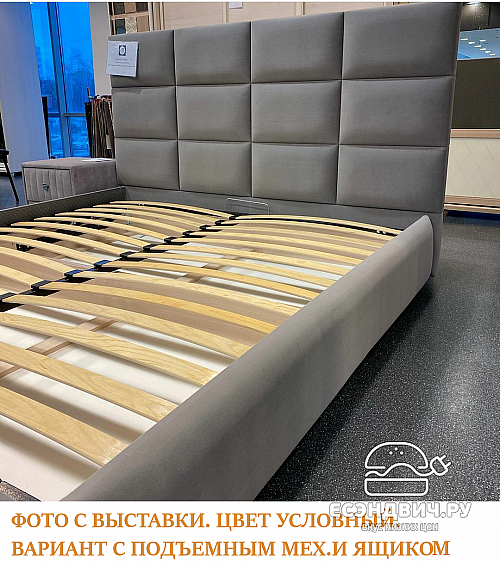 Кровать 140 мягк. Virginia (Велюр Opera Chocolate (AT)