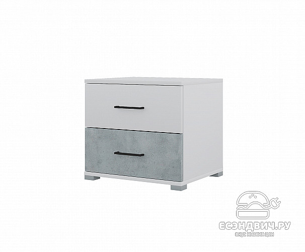 Тумба "Невада" (МДФ) (Белый/Бетон) /Gnt/Nv
