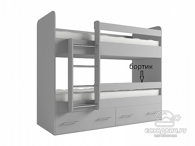 Бортик для нижнего яруса кровати "Лаворо" (Анкор светлый) D