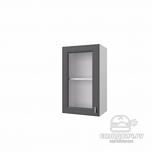 Шкаф 40 "Форд" (МДФ) (Графит Софт/Стекло) /Gnt/Ev/М31