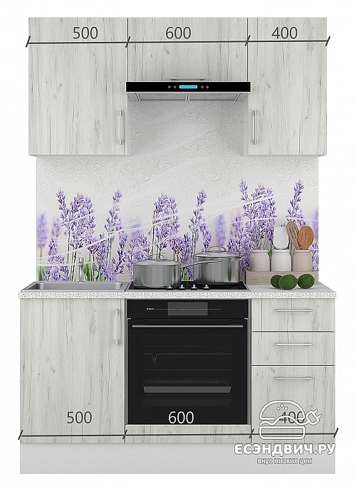 Тумба 80 (2ящ.)  со столеш."Герда" (Белый Крафт) /Gnt/Ep/М30ст