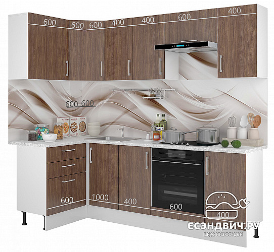 Тумба 60 (2ящ.)  со столеш."Герда" (Морское Дерево) /Gnt/Ep/М29ст