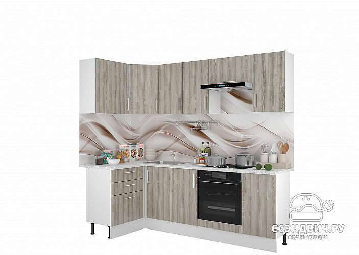 Тумба 50 (2ящ.)  со столеш."Герда" (Ясень Таормино) /Gnt/Ep/М28ст