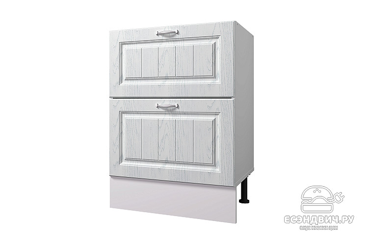 Тумба 60 (2ящ.) без столеш. "Диана" (МДФ) (Арктик) /Gnt/Pr/М29