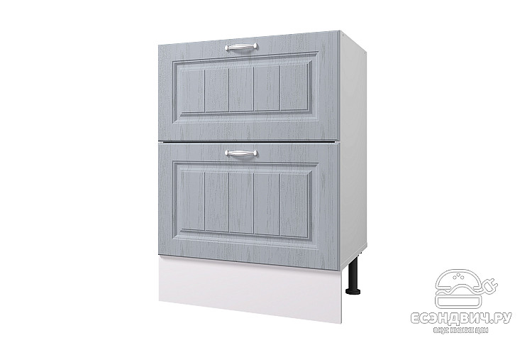 Тумба 60 (2ящ.) без столеш. "Диана" (МДФ) (Вуд Серый) /Gnt/Pr/М29