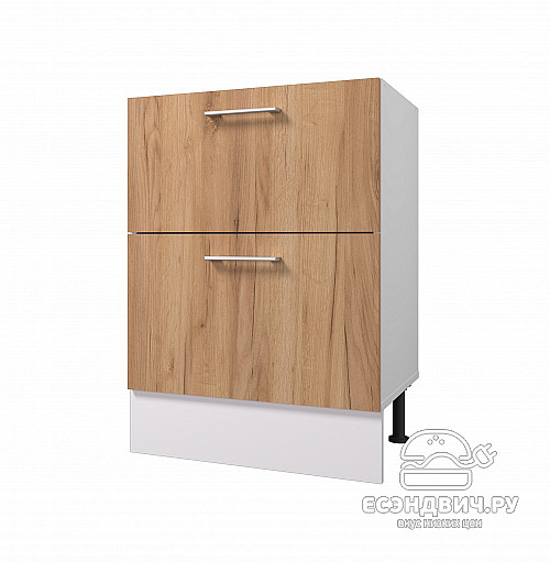 Тумба 60 (2ящ.) без столеш."Герда" (Золотой Крафт) /Gnt/Ep/М29