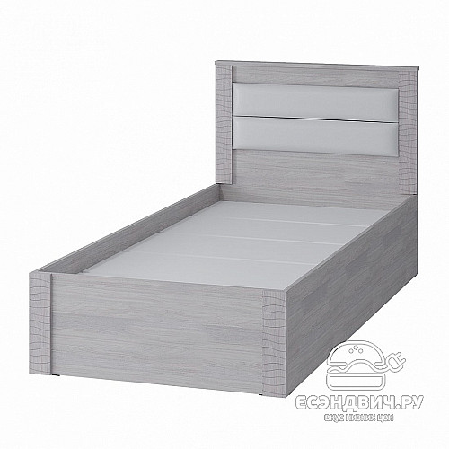 Кровать 900 "Мона" (Ясень белый) /BTS/Мн КР-17