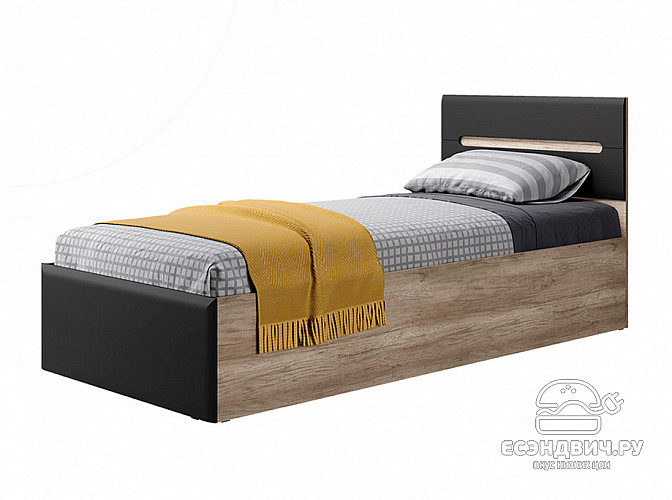Кровать 900 "Тимми" (Дуб каньон/Графит нубук) /BTS/Нм КР-12