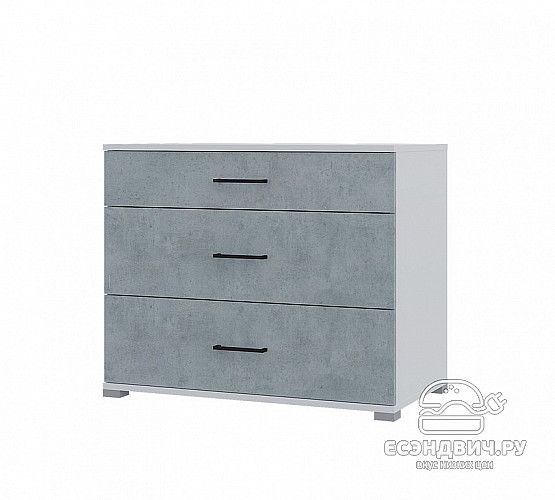 Комод 0,8 "Сандро" (Белый/Бетон) /Gnt/Vr