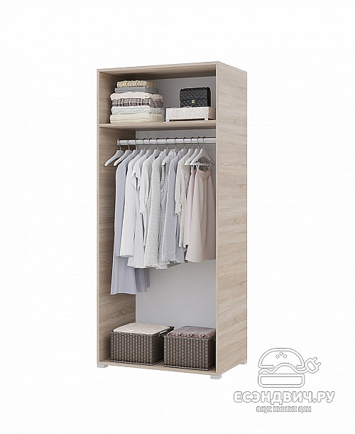 Шкаф 2-х дв. 0,8/1,83 "Сандро" (Сонома/Белый) /Gnt/Vr