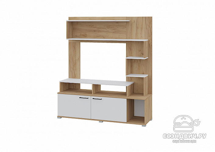 Гостиная 1,4 "Порто" (Крафт Золотой/Белый) /Gnt/Nk