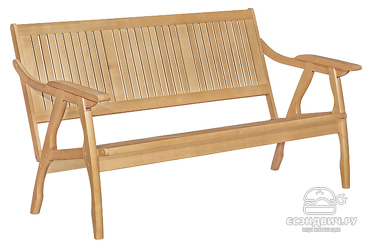 Скамья plus "Форест"  (Массив дерева) (Цвет Бук)/Эл