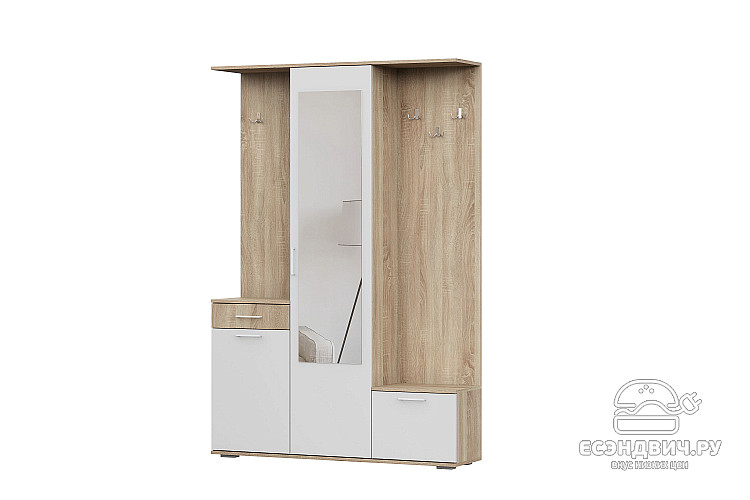 Прихожая 1,35 "Ромбус" (Дуб Сонома/Белый) SV/NNM