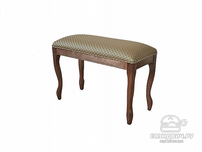 Банкетка № 9 "Comfort"(Массив дерева)(Орех/Жаккард Агата коричневый)/Vs/Б9