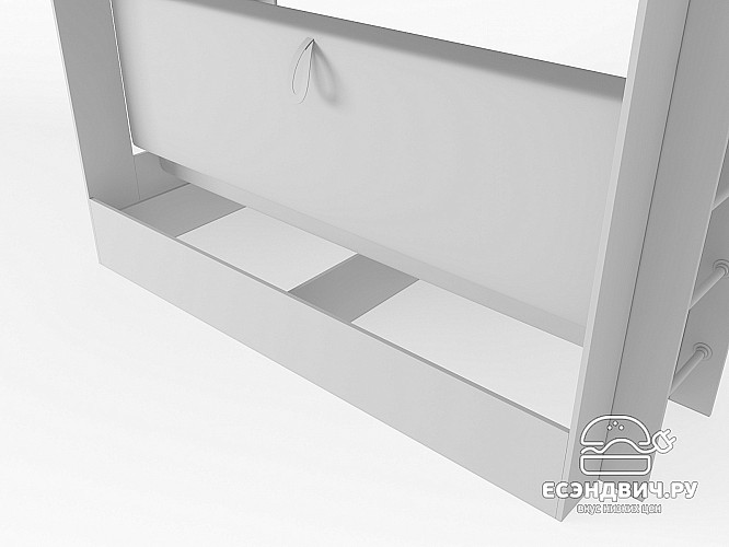 Кровать двухъярусная с диваном "Лаворо" (Орех таволато/Рогожка Bahama Hazel (AT)) D