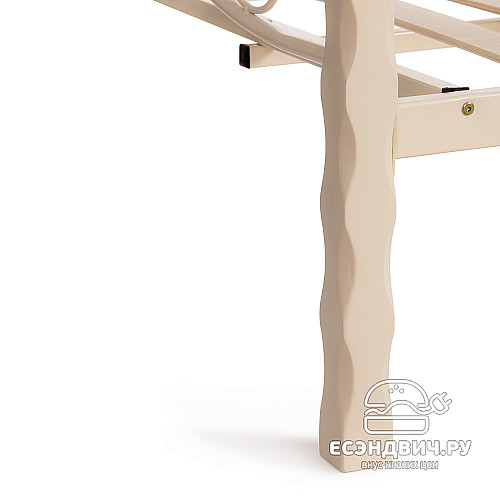 Кровать 900 с ортопед.осн. boho "Майя" (Металл белый/Дерево цвет белый) Tch/15047