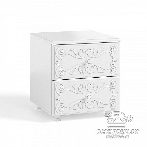Тумба прикроватная "Римини"(МДФ)(Белый/Белое дерево)/Vs/ИТ-26