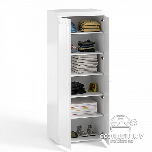 Шкаф 2х дверн. (410) "Родос"(МДФ)(Белый/Белое дерево)/Vs/АФ-42