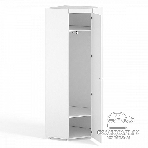 Шкаф угловой (410) "Родос"(МДФ)(Белый/Белое дерево)/Vs/АФ-65