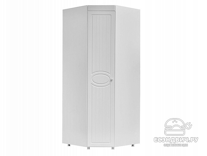 Шкаф угловой (560) "Леон"(МДФ)(Белый/Белое дерево)/Vs/МН-67