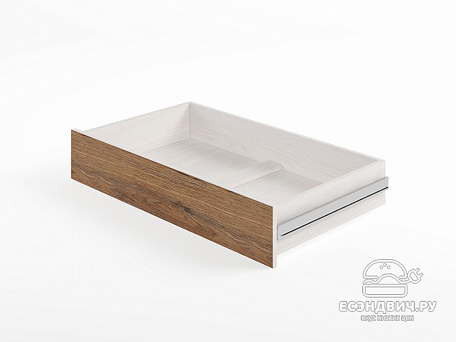 Ящик для кровати 800 "Лаворо" (Анкор белый/Дуб Аризона) D_Isl
