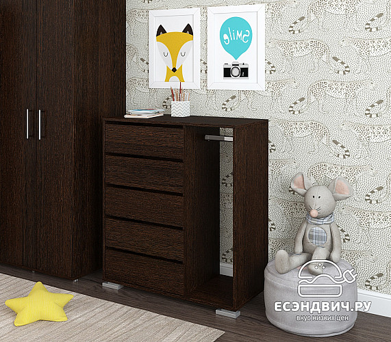 Комод-шкаф лев. "Лаворо" (Венге/Венге) D_Np