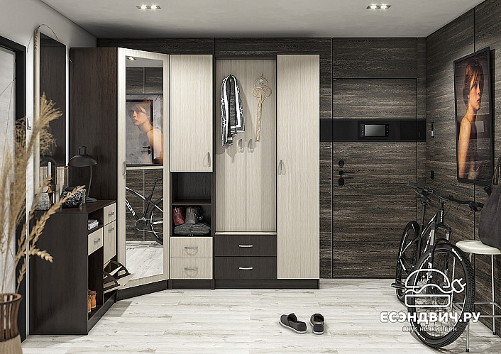 Тумба для обуви M "Беверли" (Венге/Дуб белфорд) -ИЦ/ОБ-3