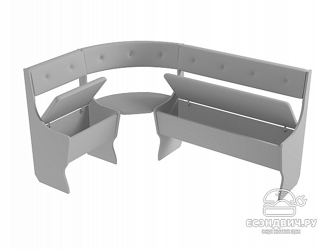 Кухонный уголок bello "Оливьер" (Белый/Рогожка Savana Plus Ivory (AT)) -G/Л1