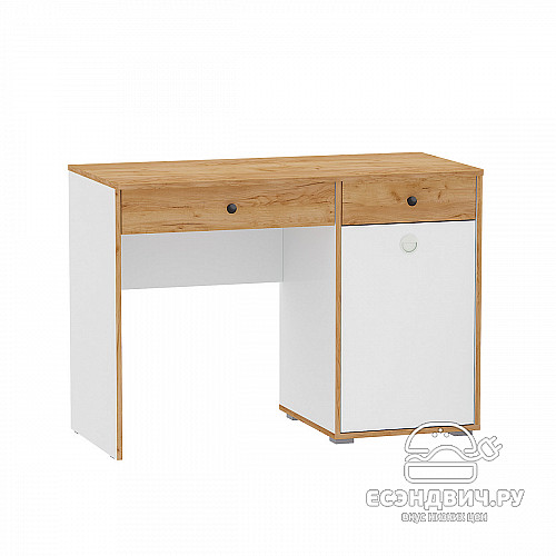 Стол письменный "Кристофер"(Дуб золотой/Белый)/Mb/Vd_12.42