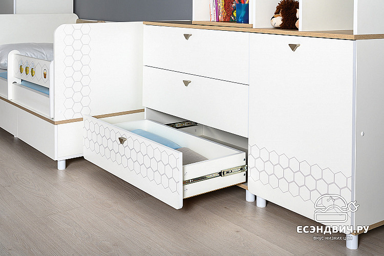 Комод "Иви"(Белый/Дуб белый)/Mb/Ap_13.322