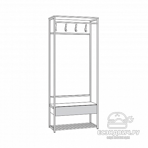 Прихожая 0,8 "Тэйлор"(Дуб Гранж Песочный/Интра)/Mb/Trv_15.120N