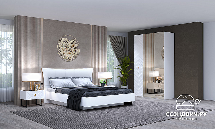 Зеркало "Лилиан" (Белый) -Kr/Mrs