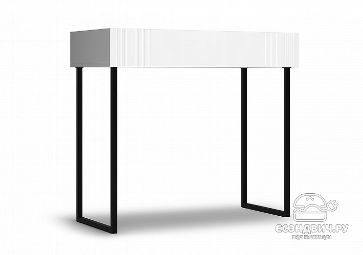 Стол косметический "Лилиан" (МДФ)  (Белый/Белый глянец) -Kr/Mrs