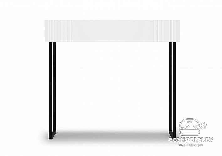 Стол косметический "Лилиан" (МДФ)  (Белый/Белый глянец) -Kr/Mrs