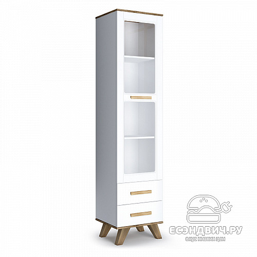 Детская 4 предм. "Сканди" (МДФ) (Белый/Дуб Каньон/Глянец белый)-Kr/Scnd