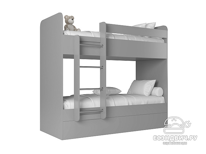 Кровать двухъярусная "Лаворо" (Сосна Астрид/Серенити) D/Ds