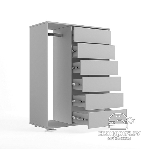 Комод-шкаф высокий прав. "Лаворо" (Маренго) D_Np