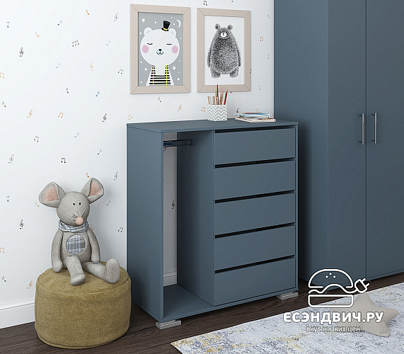 Комод-шкаф прав. "Лаворо" (Маренго) D_Np