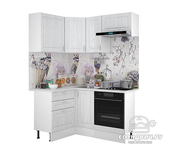 Кухня угл.1,2х1,6  "Диана" (МДФ)(Арктик/Антарес) /Gnt/Pr/11