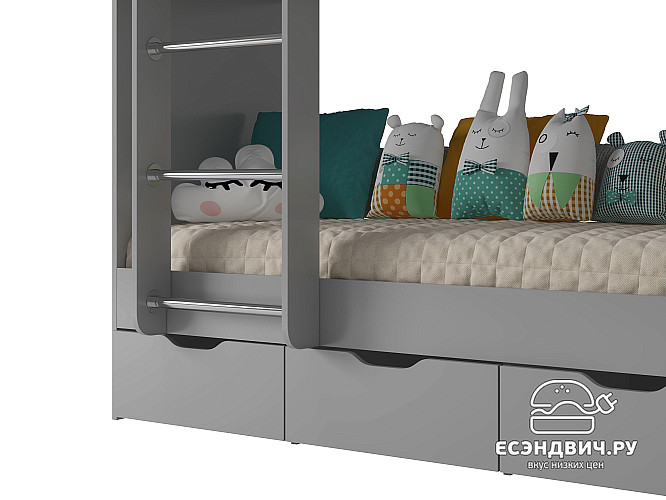 Кровать двухъярусная 70х160 tre "Лаворо" (Анкор белый/Дуб Аризона) D