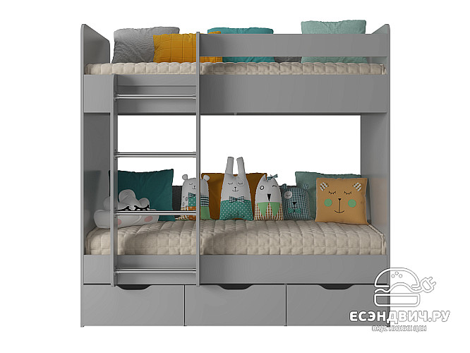 Кровать двухъярусная 70х160 tre "Лаворо" (Белый) D