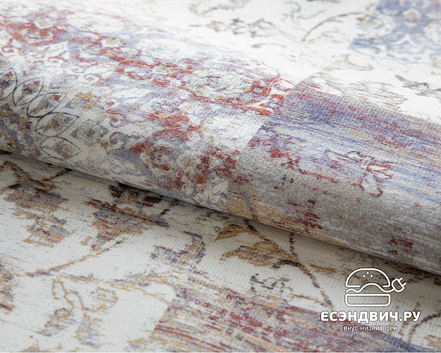 Кровать двухъярусная с диваном и лестницей-комодом "Лаворо" (Маренго/Принт Verdi Mocca (AT)) D_B3