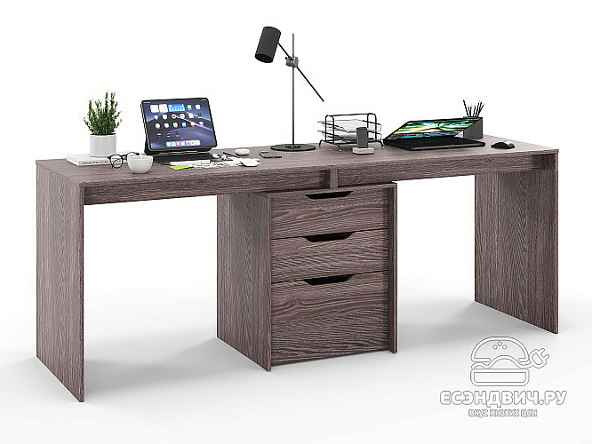 Стол письменный 1,8 grand "Лаворо" (Анкор тёмный) D